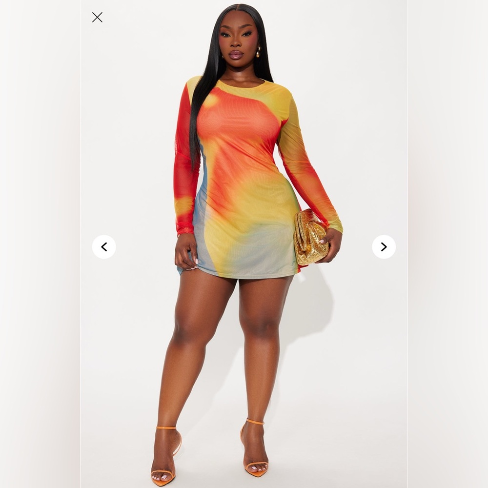 Fashion Nova Multicolor Mini Dress